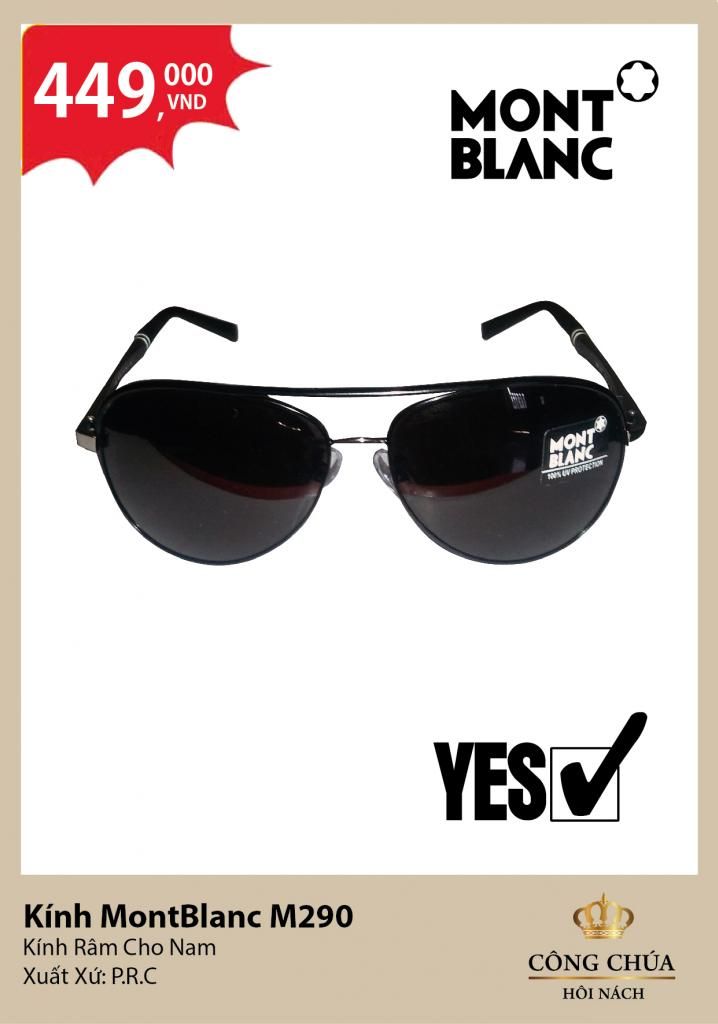 Kính Mát - Hiệu Mont Blanc Giá 500.000vnd nay chỉ còn 250.000 vnd (duy nhất tết 2015)