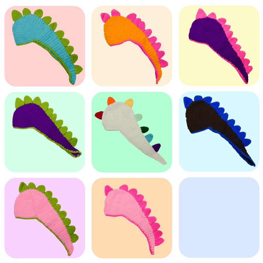 Newborn Baby Infant Crochet Knit Dinosaur Costume Hat Photography Props