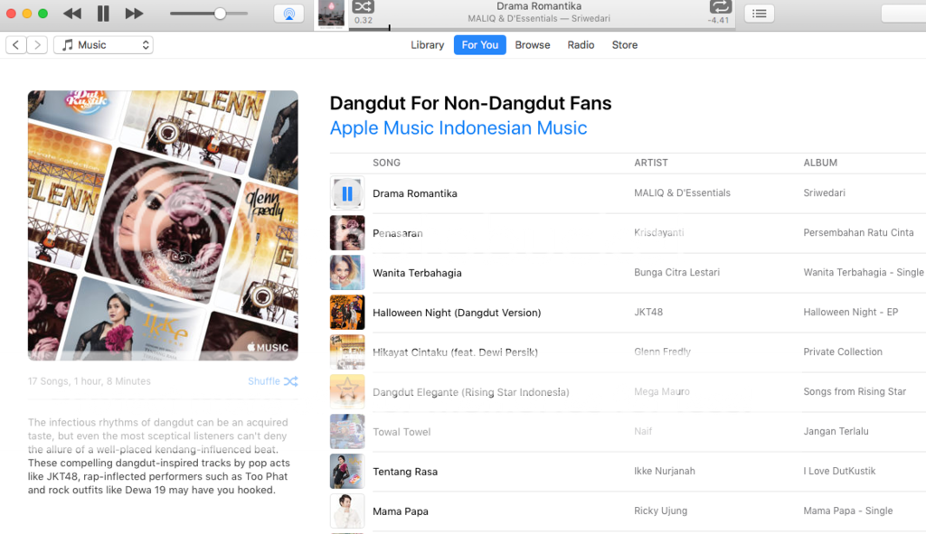 Apple Music Indonesia: Dangdut untuk Non-Penggemar dangdut