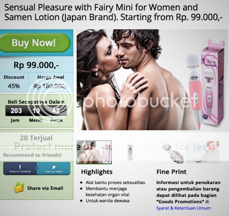 penjualan vibrator dan pelumasnya untuk wanita di toko online disdus groupon indonesia